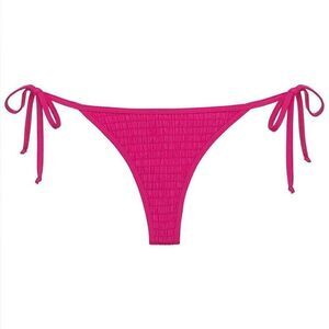 NWT Montce Pink Tie Up Bikini Bottom Swim. Size Large